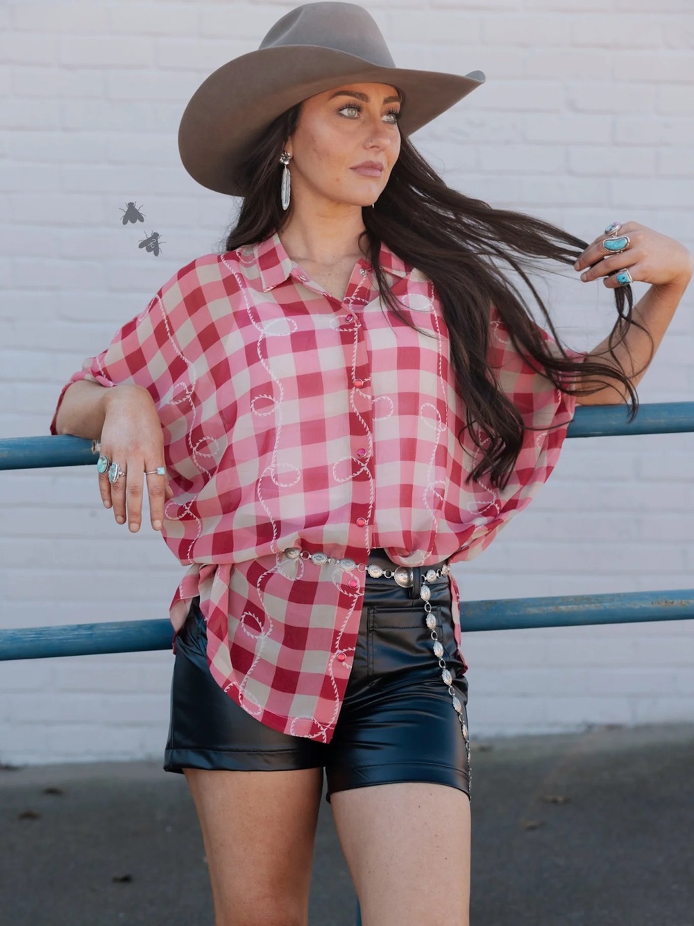 Gingham Rope Top - Picture 1 of 7